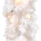 9&#x2019; x 10&#x22; Pre-lit Wispy Willow White Artificial Christmas Garland with 50 Clear Lights